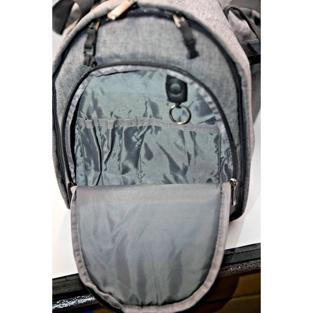 Large Black Garment‎ Bag with Shoulder Strap & Zip Pockets | Travel Suit Carrier